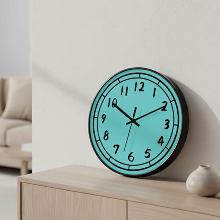 티큐 북유럽 감성 인테리어 장식 소품 원형 컬러 벽시계 P076