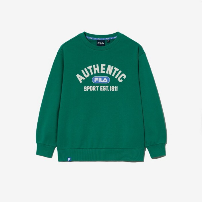 휠라키즈 바시티 로고 맨투맨 FK2POG3405XGRN