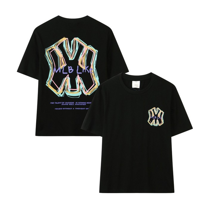 Yankees T-shirt 고품질 여름철 순면 반팔 날염 로고 6492641117