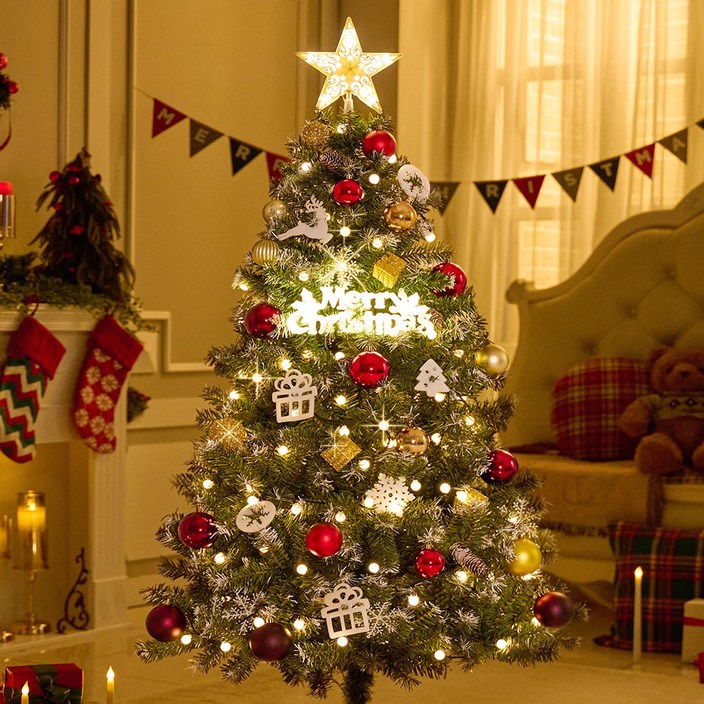 크리스마스트리 트리 탑별 장식 LED 전구 풀세트