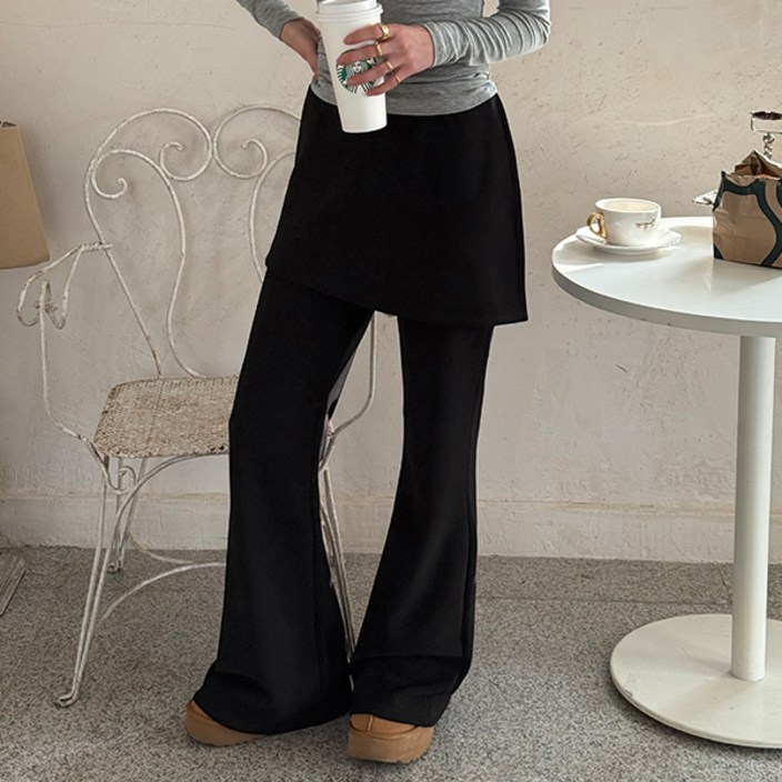 [난닝구]오운베 융기모레이어드치마바지