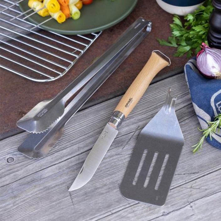 [오피넬] 바베큐 집게 스파출러 나이프 3세트, 1개, 바베큐 3세트