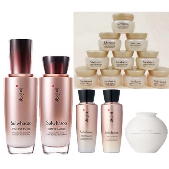 (탄력영양크림 50ml)설화수 진설수125ml+진설유액125ml+탄력영양크림 5ml*10개 50ml 증정
