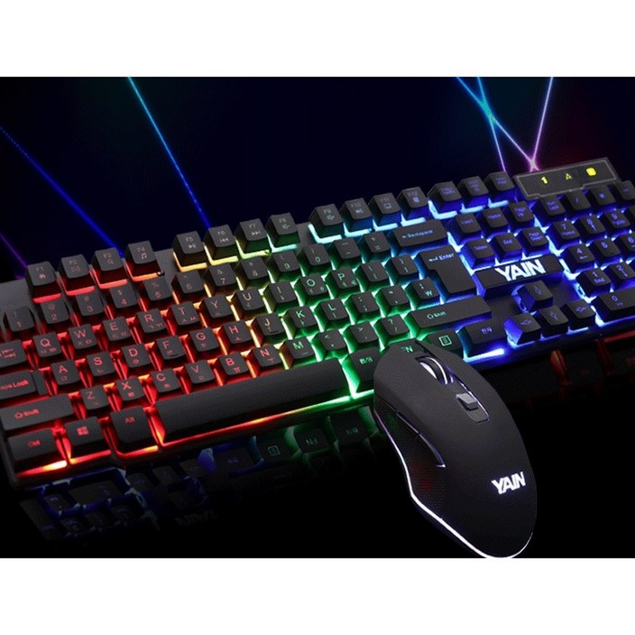 야인컴퓨터  YAIN  MJ-1000 게이밍 키보드마우스 세트 화이트 블랙 선택
