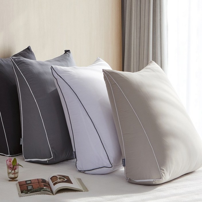 네모라인 국내생산 롱삼각 여분용 삼각등쿠션 커버솜 미포함, 오트밀