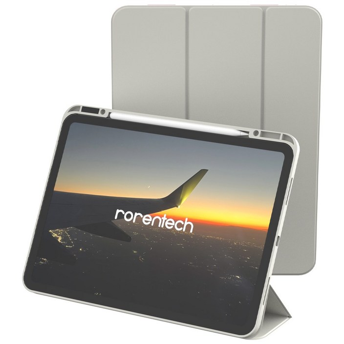 로랜텍 실코 애플펜슬 스마트풀커버 아이패드 케이스, 웜그레이, 1개