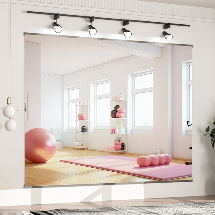 Brendayia 전체 몸 거울 1435x600mm 댄스 거울 요가 스튜디오 대형 홈 체육관 거울 홈트레이닝 거울 붙이는거울