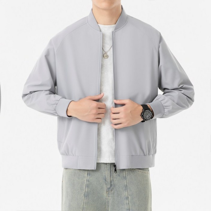 남성 봄가을가볍고 편한 캐주얼 베이직 항공점퍼