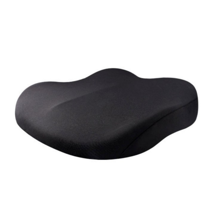 LIG 메모리폼 차량용방석 키높이방석 키높이9cm 보조시트 차량용 자세방석 학생방석, 1개, 블랙