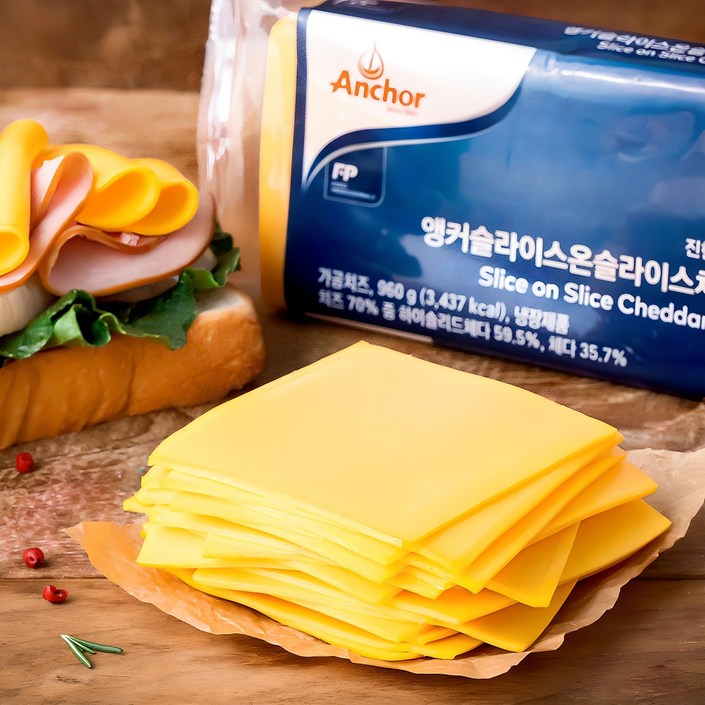 앵커 슬라이스 온 슬라이스 체다치즈 80매입, 1개