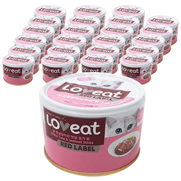 LOVeat 레드라벨 고양이 간식캔