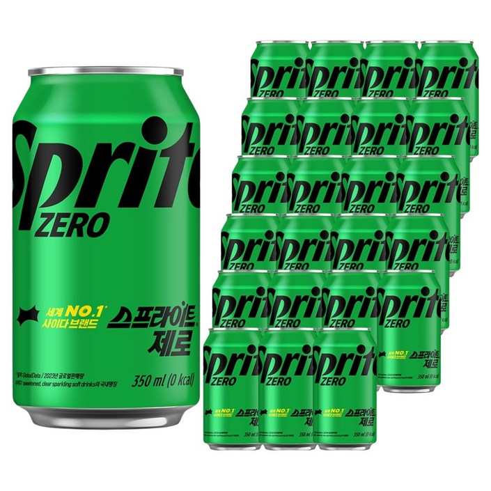 스프라이트 제로 사이다, 350ml, 24개