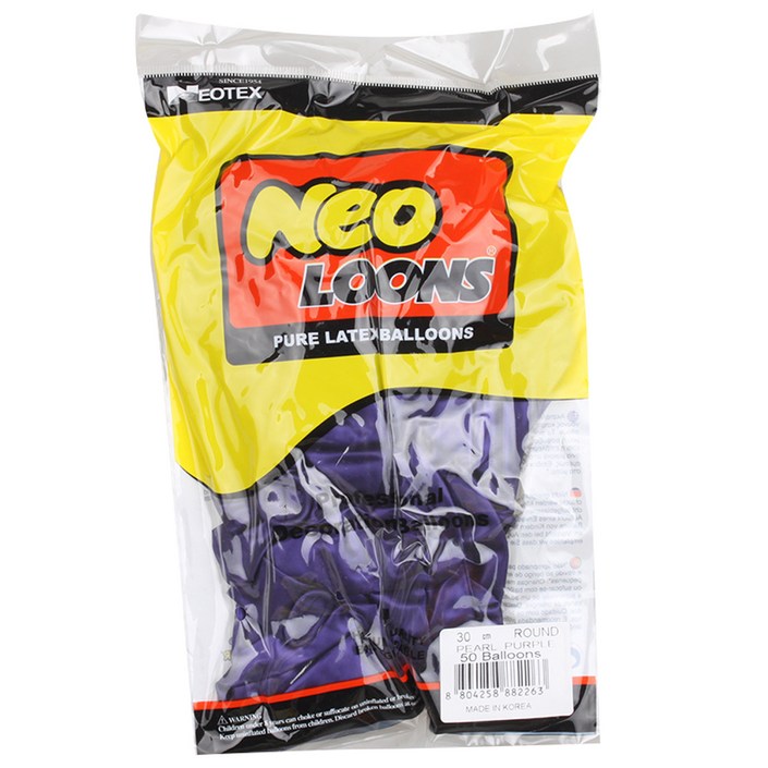 네오룬스 30 cm 라운드풍선 50p, 펄 퍼플, 1개