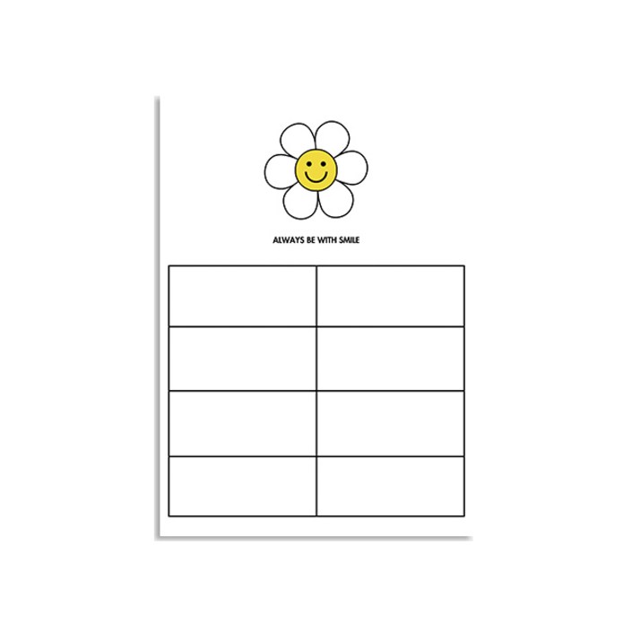 멜팅스튜디오 프리미엄 냉장고 자석 메모 화이트 보드 Bombom Smile