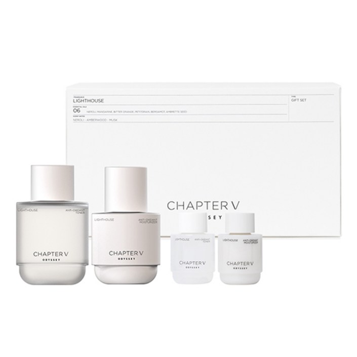 오딧세이 챕터파이브 라이트하우스 토너 140ml 30ml 모이스처라이저 110ml 30ml 세트