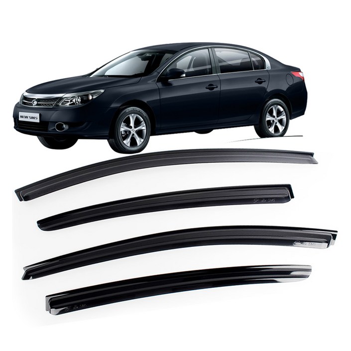 지엠지모터스 차량용 빗물받이 크롬 나이스가드 스모그 썬바이저 4종세트