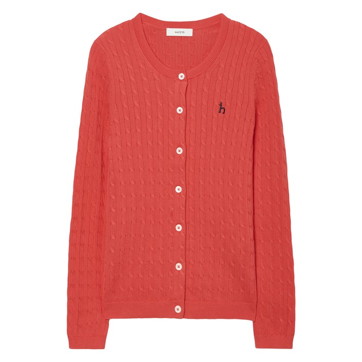 헤지스 여성용 짜임 면 가디건