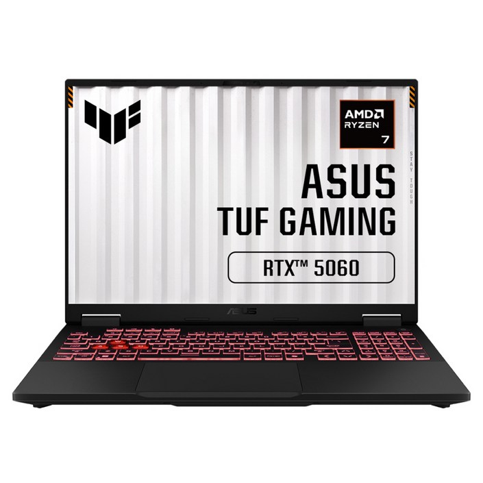 에이수스 2025 TUF 게이밍 노트북 A16 라이젠7 260 지포스 RTX 5060, JaegerGray, 512GB, 16GB, Free DOS, FA608UMRV042