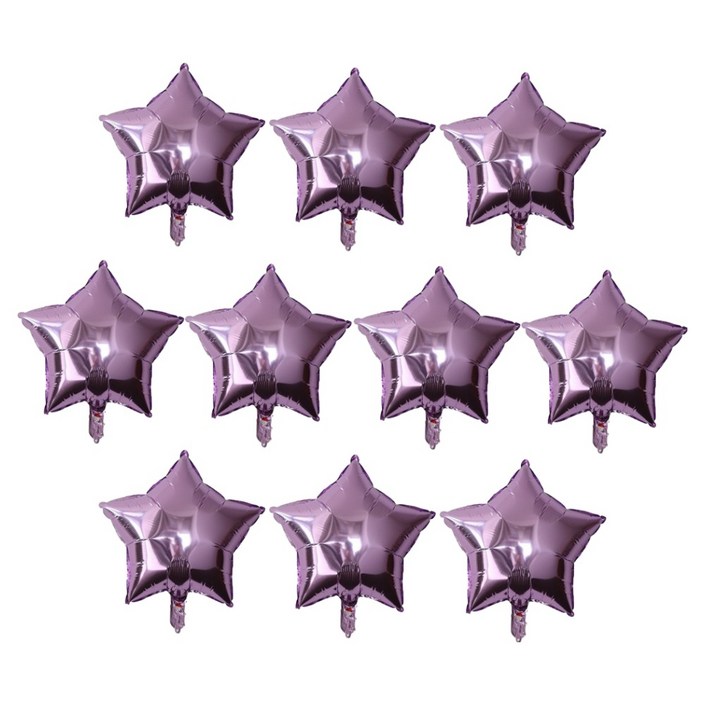 코히모 별모양 은박 파티 풍선 45cm 5W0398, 10개, 퍼플