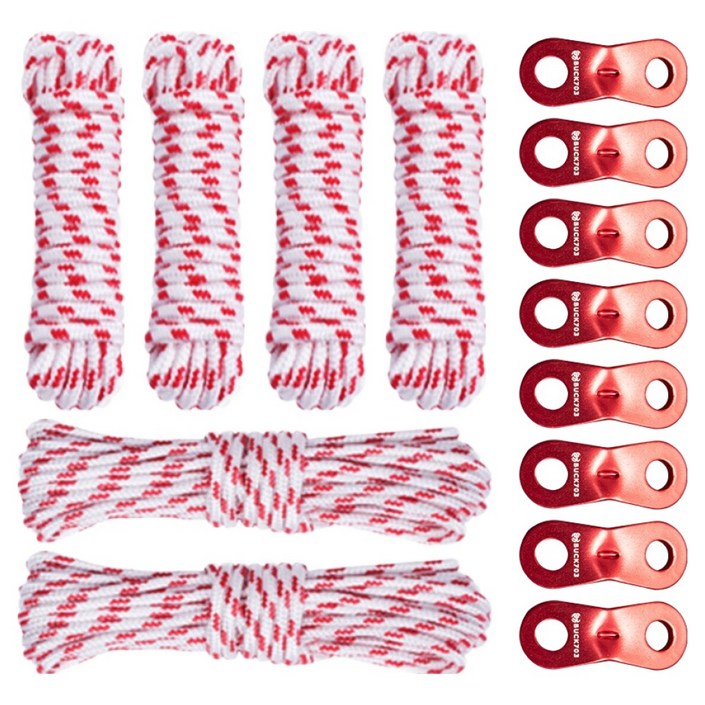 벅703 스트링 6파이 8m x 2p  스트링 6파이 3.5m x 4p  알루미늄 땅콩 스토퍼 8p 세트