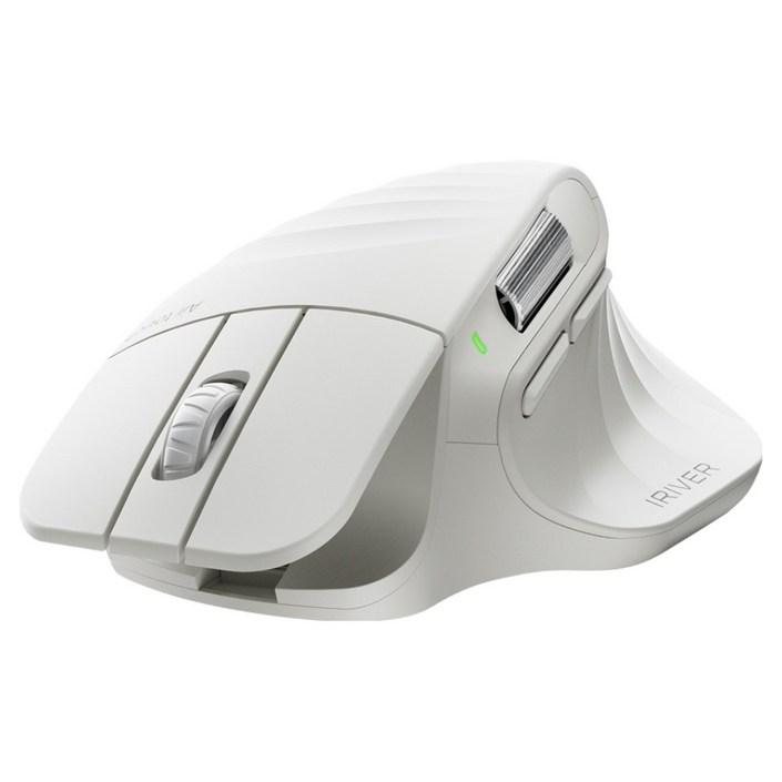 아이리버 Air Lift 50 충전식 멀티페어링 세미 버티컬 블루투스 무소음 무선 마우스, 화이트, 단일상품