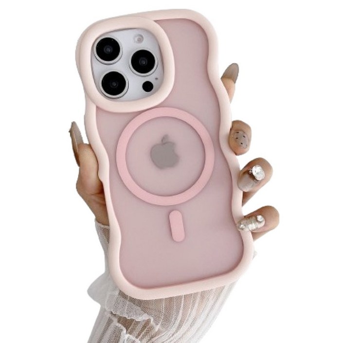 케이스틱 물결 테두리 맥세이프 범퍼 휴대폰 케이스