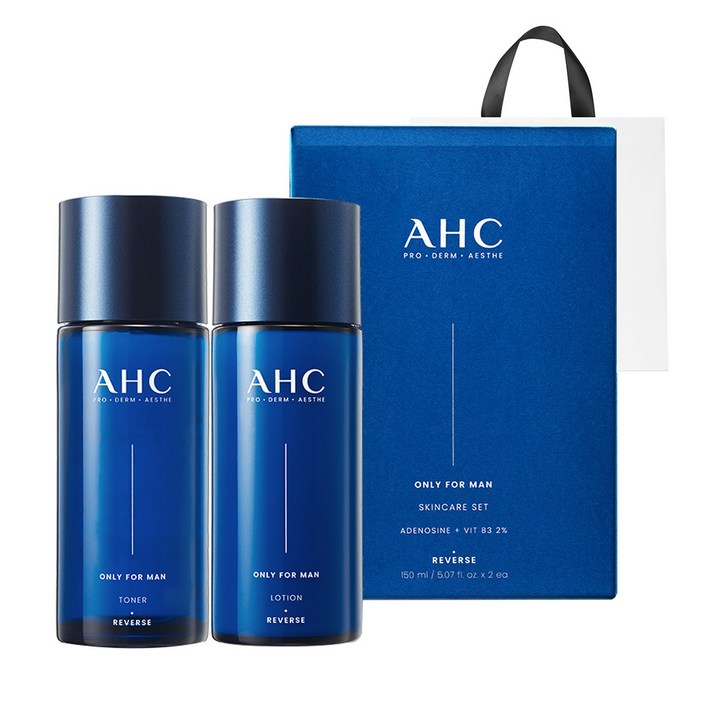AHC 온리포맨 스킨케어 2종  쇼핑백 세트