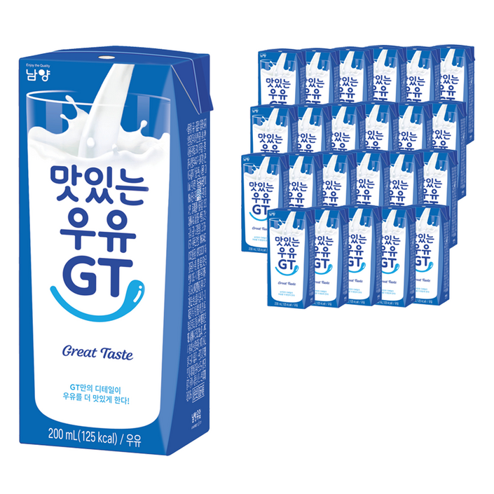 맛있는우유GT 멸균우유, 200ml, 24개 맛있는우유GT 멸균우유, 200ml, 24개