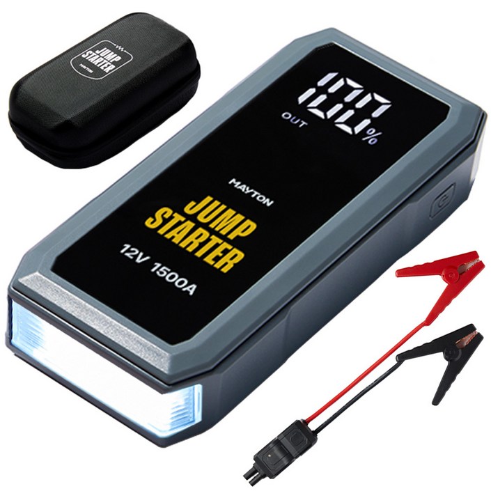메이튼 긴급시동 보조배터리 점프스타터 전용파우치 점퍼 케이블 충전 케이블, 10400mAh, 1개 메이튼 긴급시동 보조배터리 점프스타터 전용파우치 점퍼 케이블 충전 케이블, 10400mAh, 1개