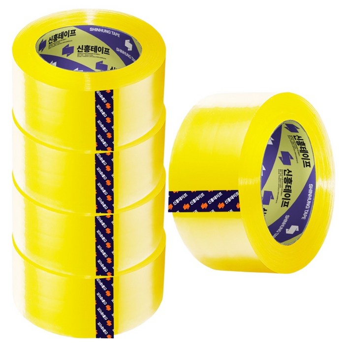 신흥테이프 박스테이프 대용량 경포장 57mic 100M 투명