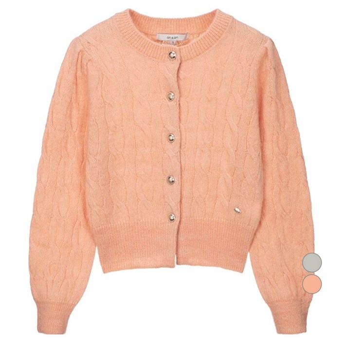 온앤온 여성용 케이블알파카 가디건