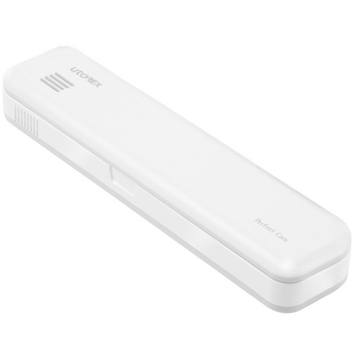 유토렉스 퍼펙트케어 충전식 휴대용 UVC 건조 이중살균 칫솔살균기, PS2, 퓨어화이트