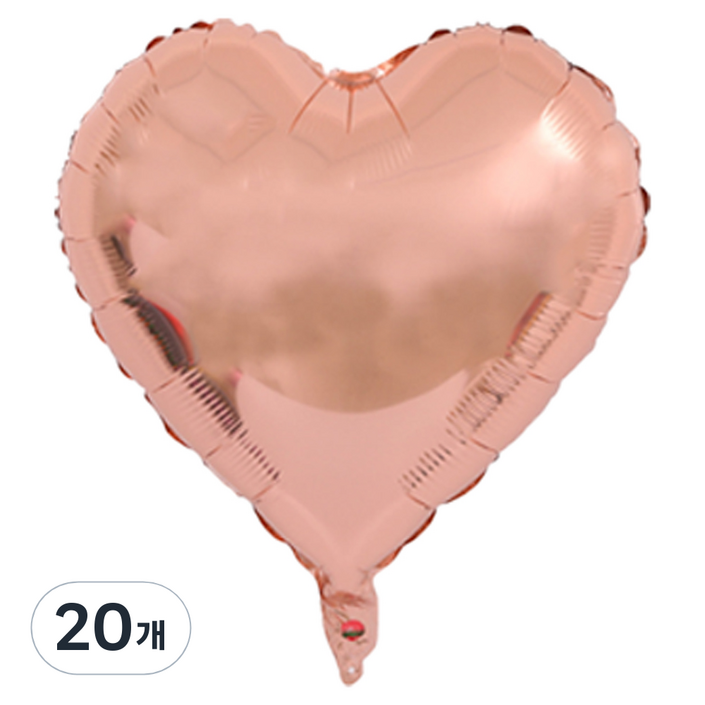 코히모 하트 은박 파티 풍선 45cm 5W0366, 20개, 샴페인