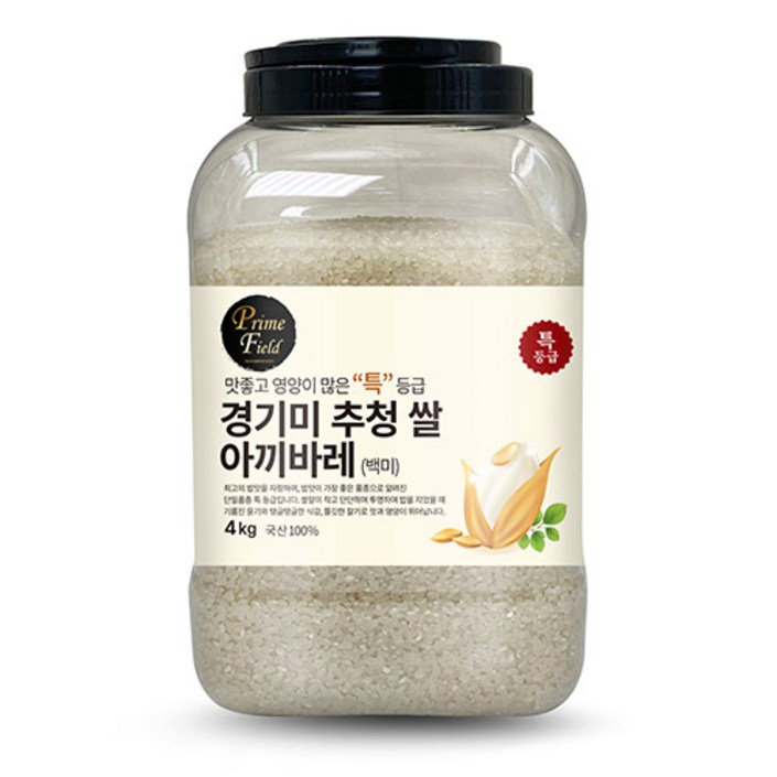 Prime Field 경기 추청 아끼바레 백미 특등급, 4kg, 1개