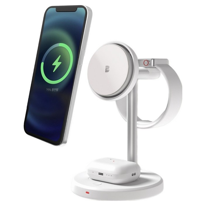 바우아토 맥브리즈 3in1 쿨링 충전기, 퓨어 화이트, 1개