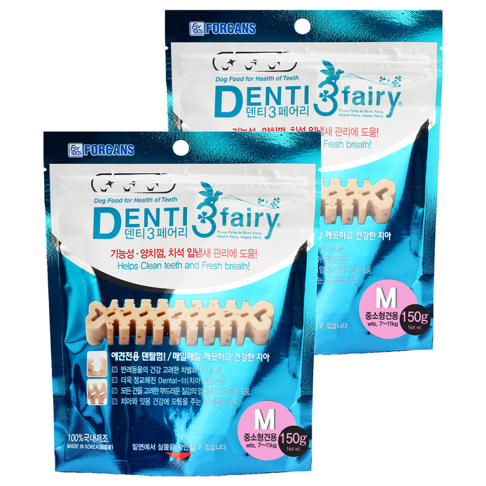 포켄스덴티페어리 강아지 덴탈껌 M