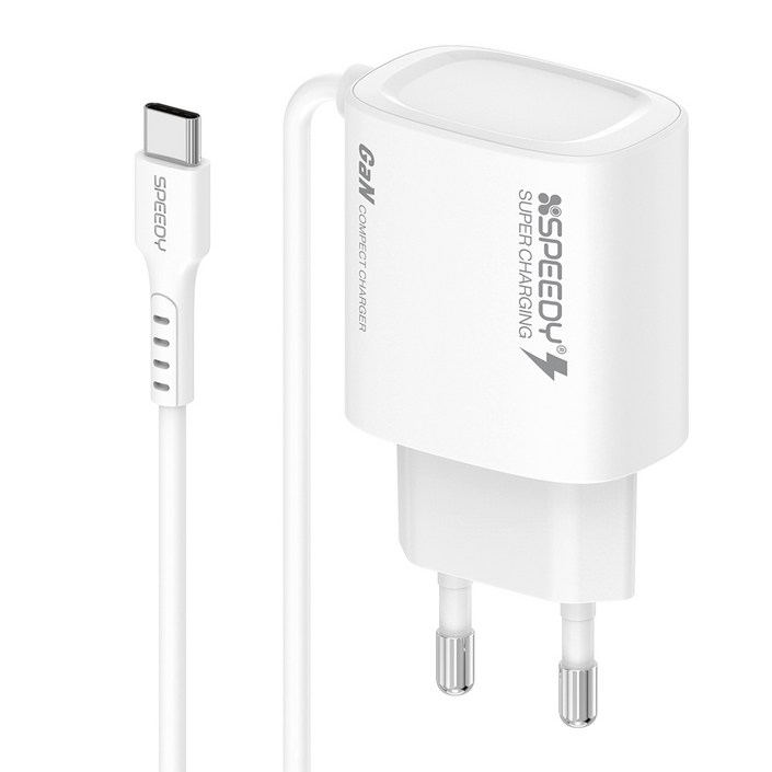 SPEEDY PD 25W PPS 초고속 C타입 케이블 일체형 충전기
