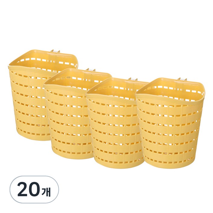 조이베리 걸이용 수납바구니 소형, 옐로우, 20개