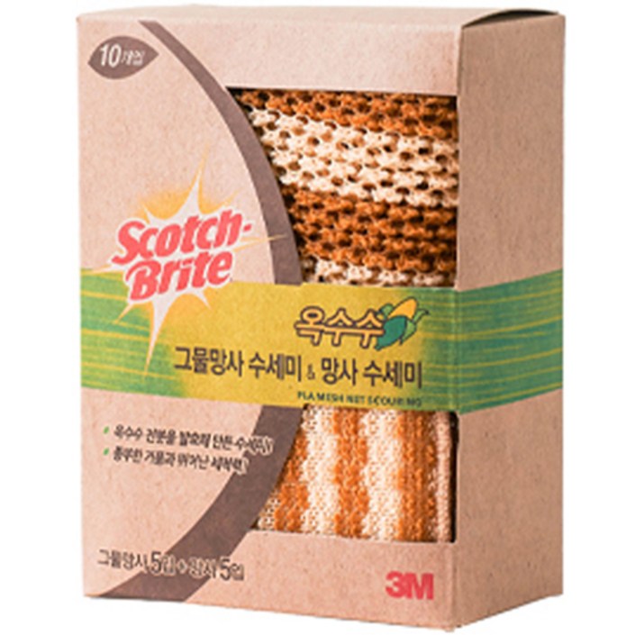 3M 스카치브라이트 내츄럴 옥수수 수세미 세트 3M 스카치브라이트 내츄럴 옥수수 수세미 세트