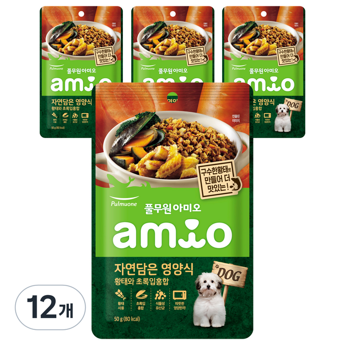 풀무원아미오 전연령 강아지 자연담은 영양식 습식사료