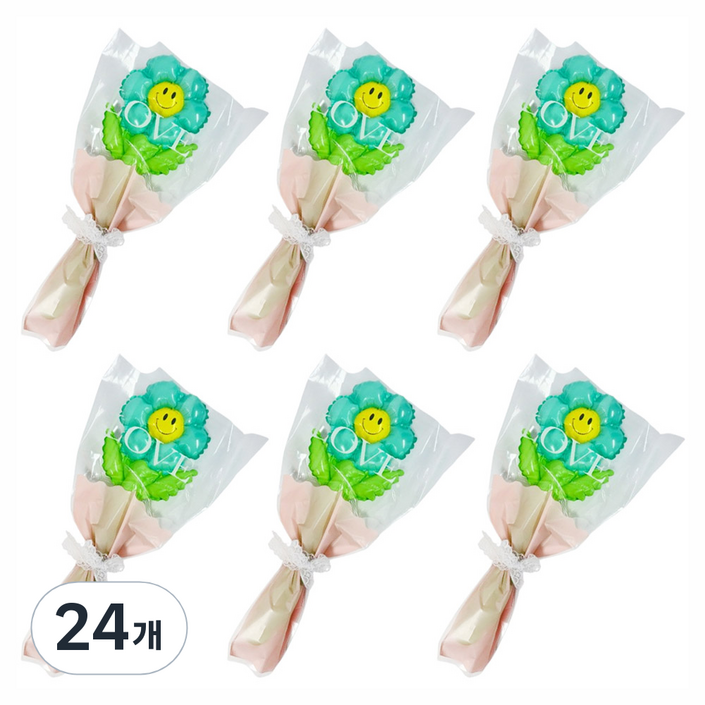 파티공구 데이지꽃다발 풍선키트, 틸, 24개