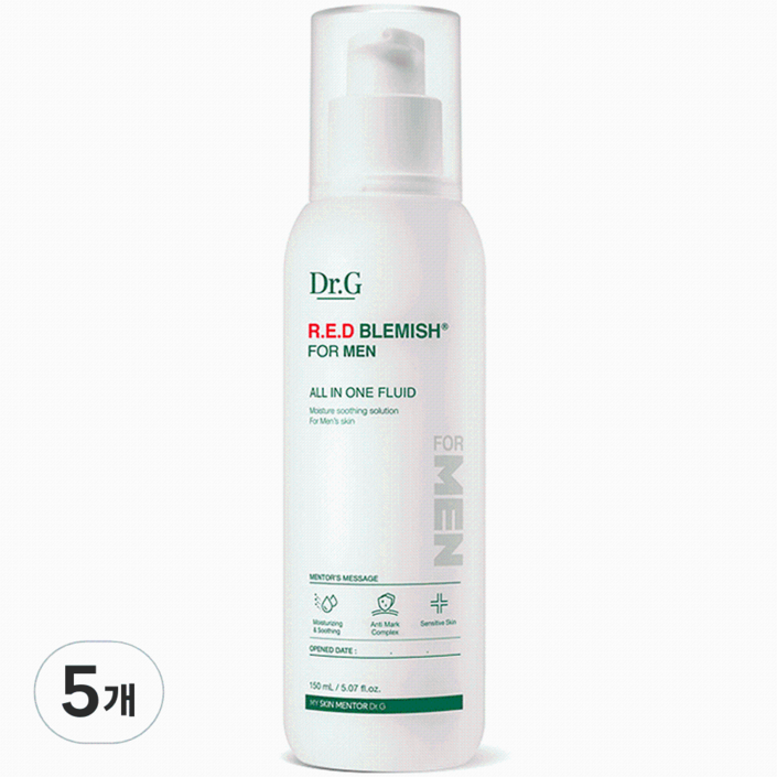 닥터지 레드 블레미쉬 포 맨 올인원 플루이드, 150ml, 5개