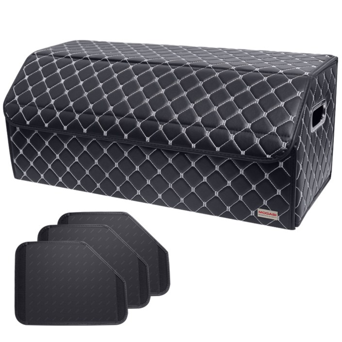 모가비 가죽 트렁크 정리함 고급형 v2 MOG222, 블랙