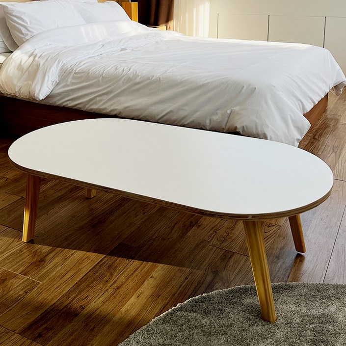 헤이몰리 새론 HPM 자작 원목 접이식 좌탁 거실 소파 테이블 1100mm