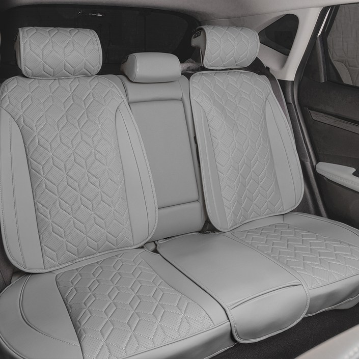 벤딕트 자동차 2열 시트 커버 가죽 뒷좌석 풀커버형 세트 M, 샌드베이지, 1세트