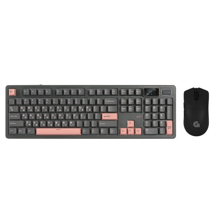 지클릭커 WMK790 8K 무선 블루투스 기계식 키보드 마우스 세트 머큐리핑크 제주바다37g, 일반형, 머큐리핑크 제주바다37g  RC2, WMK790