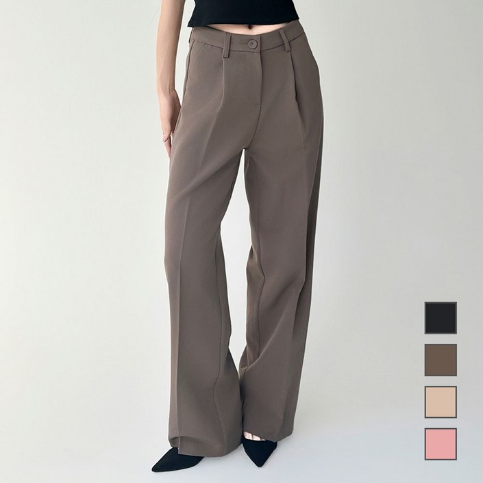 다올샵 여성 와이드핏 슬랙스 통 바지 4컬러 4사이즈 NO-7