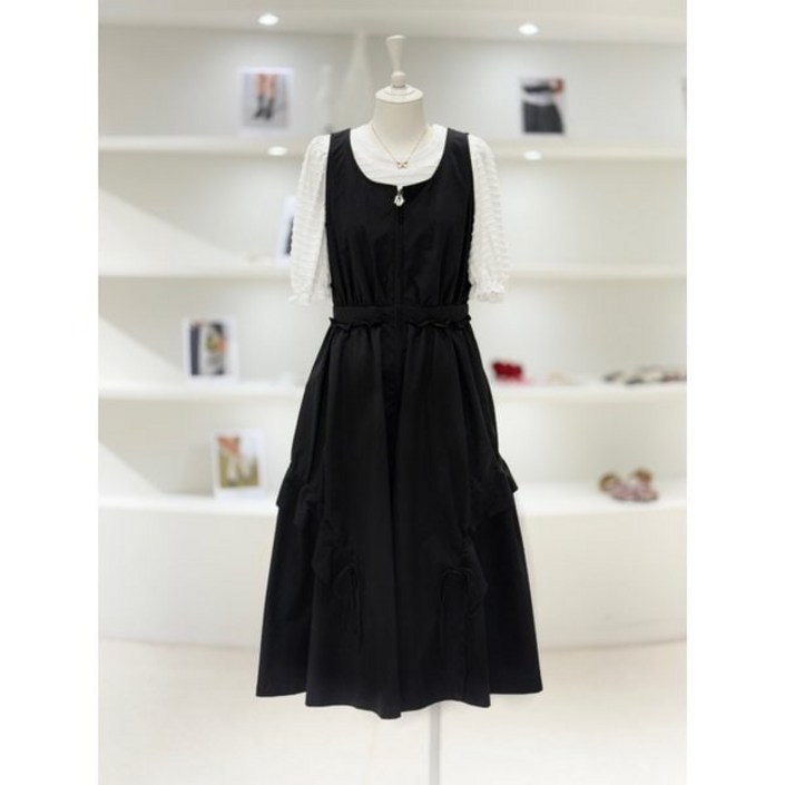 백화점 정품 듀엘 원피스 여주점 여성 셔링 포인트 슬리브리스 집업 L253PSE013