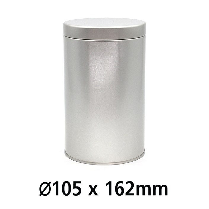 원형 R082 은색/흰색/검정색 틴케이스, 은색(높이 16.2cm), 1개