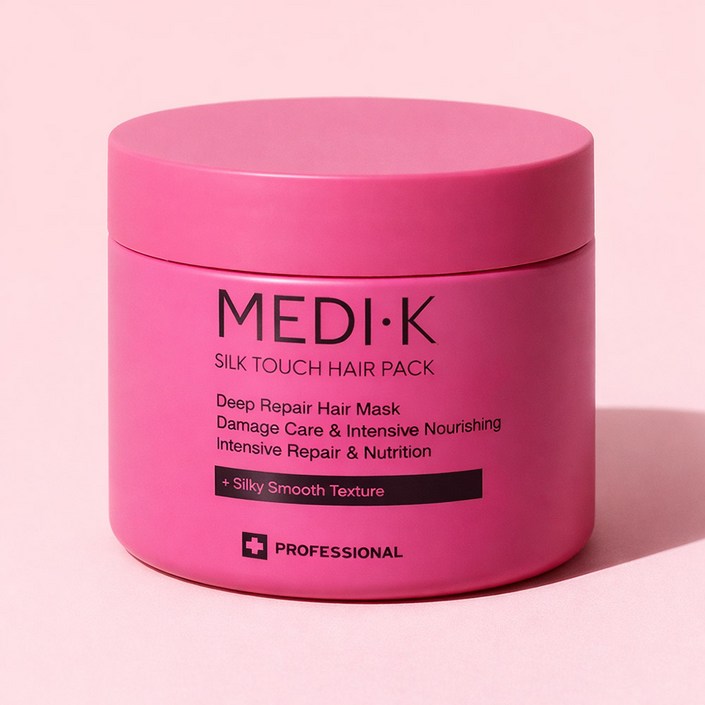 약국입점 메디케이 실크터치 헤어팩 대용량 300ml 극손상 복구 단백질 트리트먼트 탈색 탄머리 손상모 클리닉